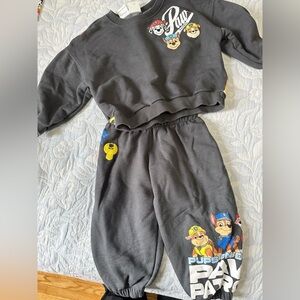Zara paw patrol character shop matching set sweatpants and sweater